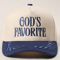 GOD'S FAVORITE Two-Tone Trucker Hat with Bay Leaf