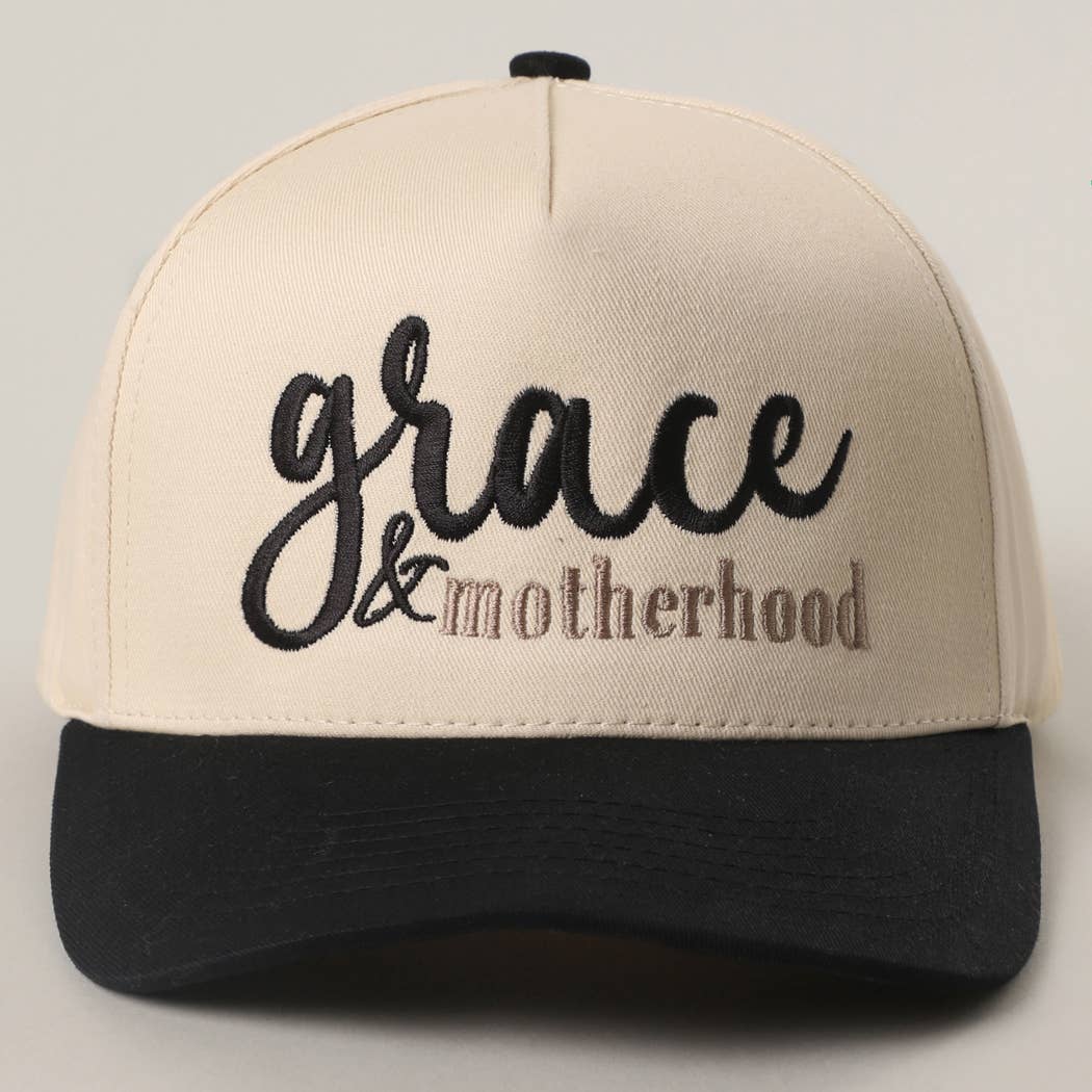 Grace & Motherhood Embroidery Two-Tone Trucker Hat