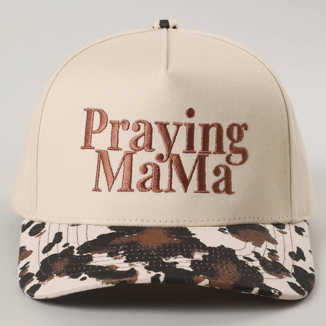 Praying MaMa Embroidery Two-Tone Trucker Hat